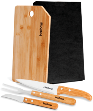 Kit churrasco 4 peças Intelbras