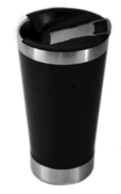 Copo Térmico Seleção Brasil 473 ml Aço Inox Com Tampa e Abridor Preto