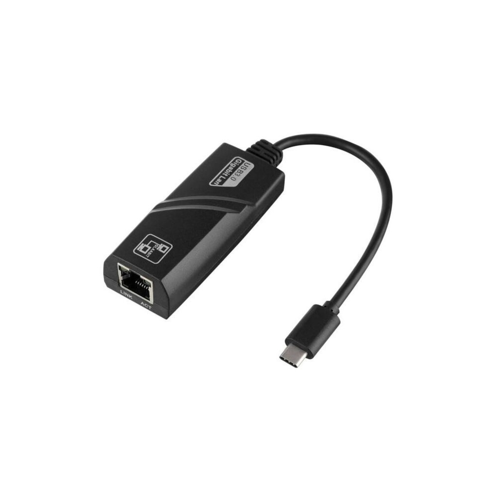 Adaptador USB Type-C 3.0 Macho x Rede RJ45 10/100/1000 F3 Preto JC-TYC-R02 - 127