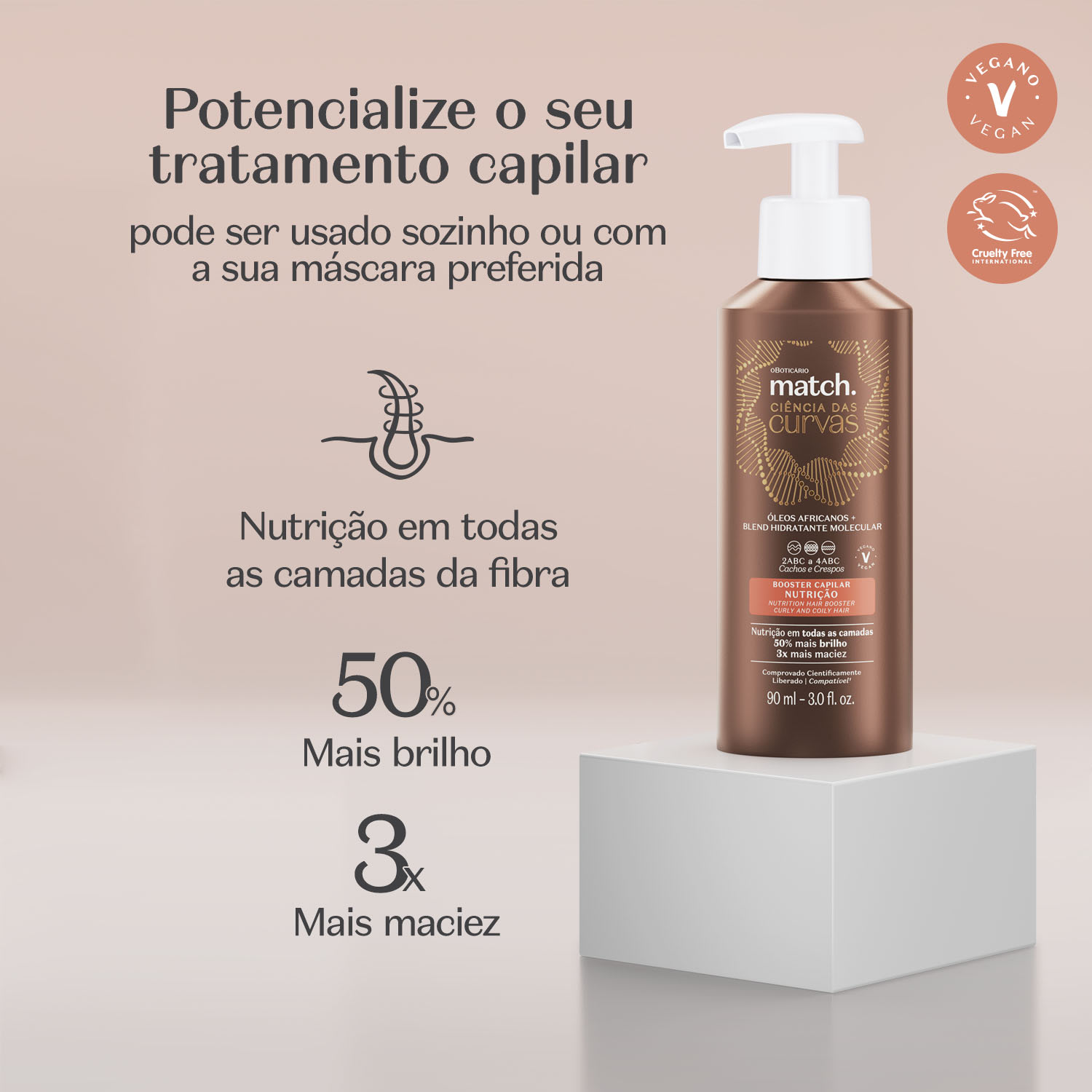 Booster Capilar Nutrição Match Ciência das Curvas 90ml