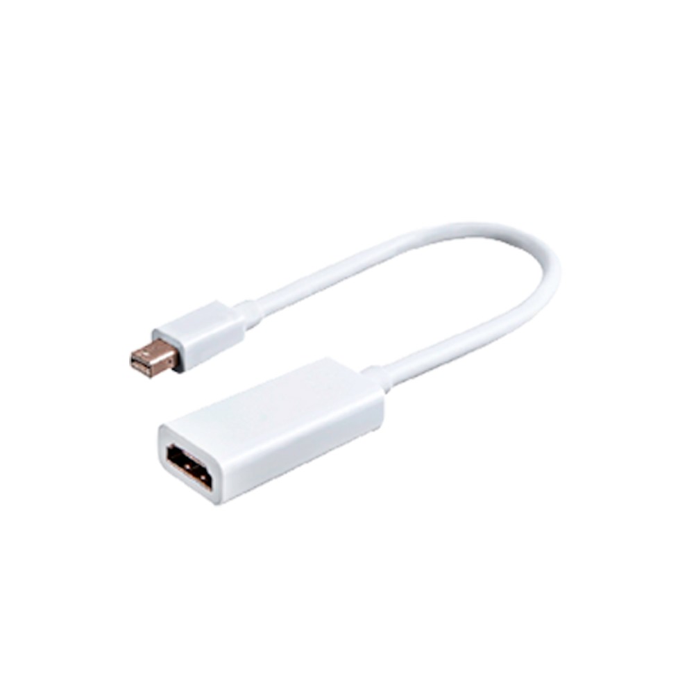Conversor Mini DisplayPort Macho para HDMI Fêmea Branco X-cell XCADP22 Cabo 18cm
