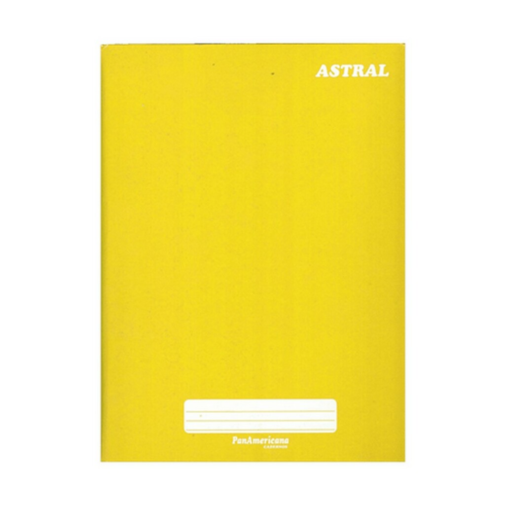Caderno Brochurão Capa Dura Costurado 96 Fls 200x275 Amarelo - Unitário - Panamericana - 3081