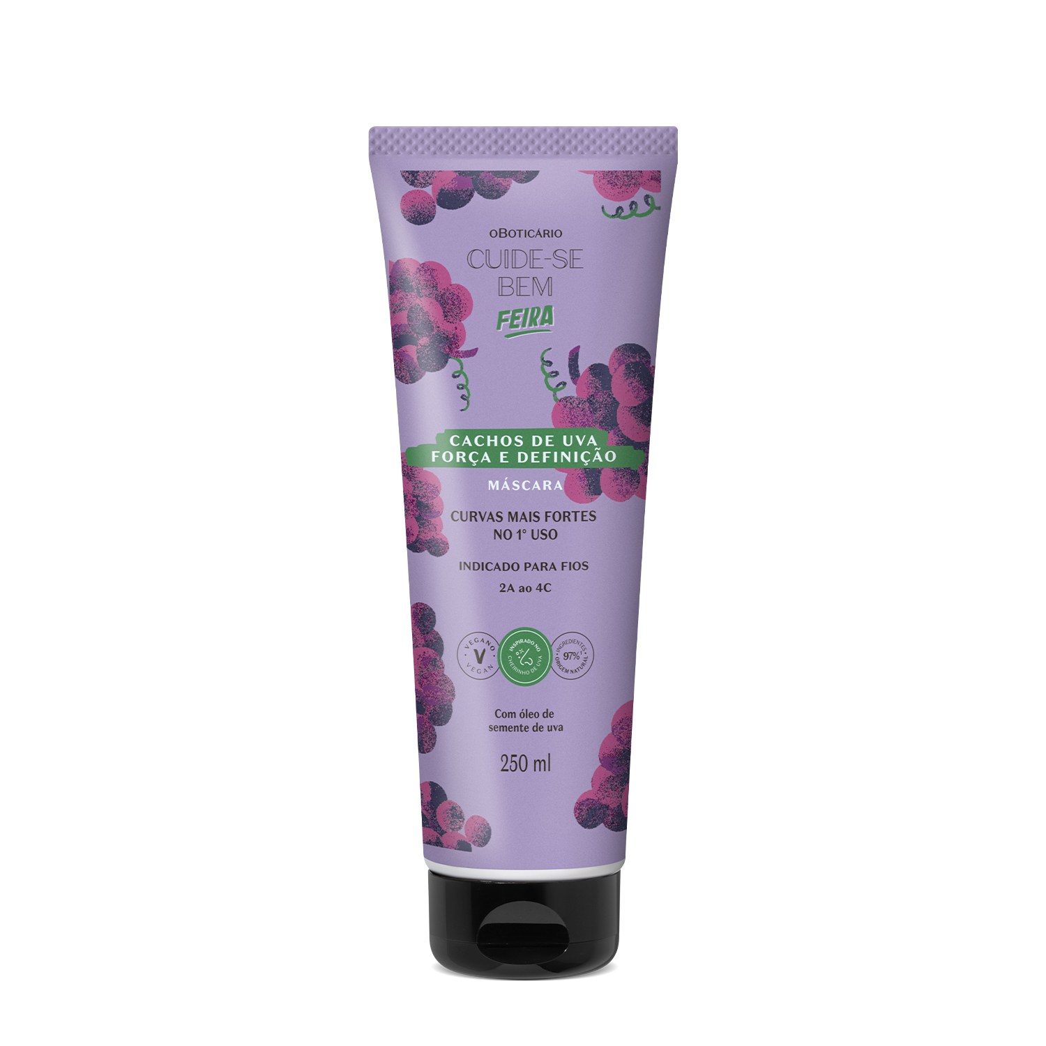 Combo Cuide-se Bem Cachos de Uva: Shampoo 270ml + Máscara Capilar 250ml +Spray Perfumado Capilar 100ml