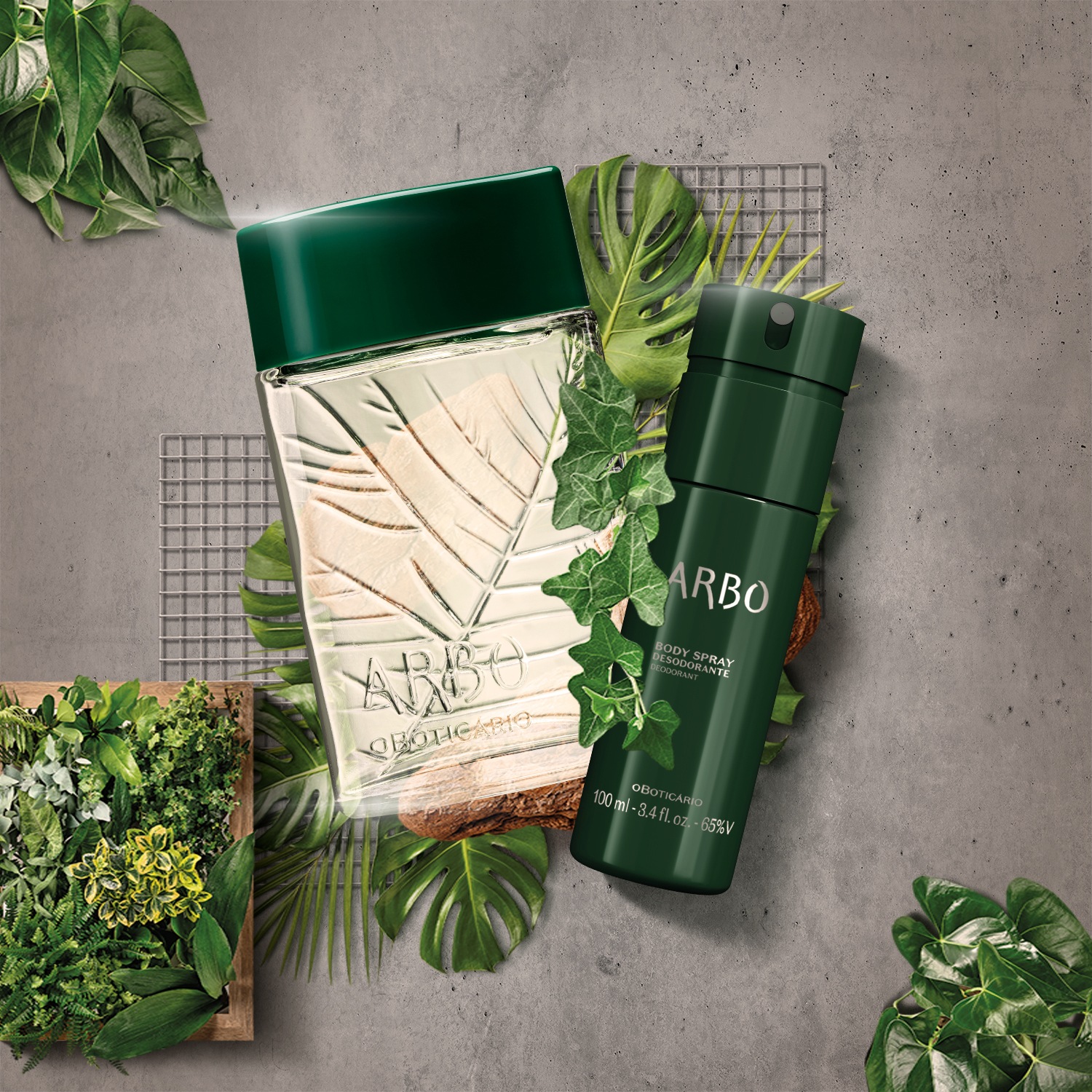 Combo Presente Arbo: Desodorante Colônia 100ml + Body Spray Desodorante 100ml