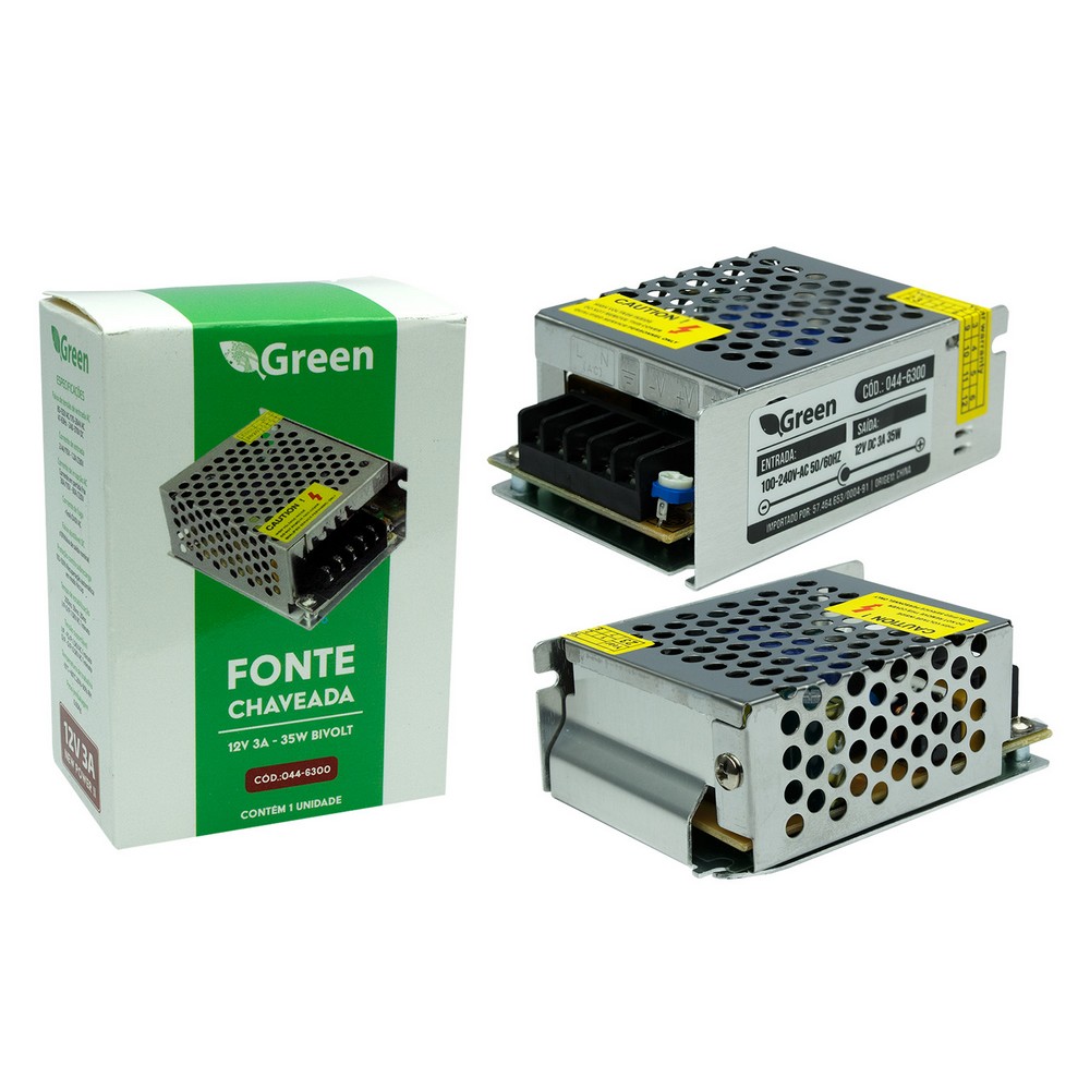 Fonte Colmeia 12V 3A 35W Bivolt Green 0446301