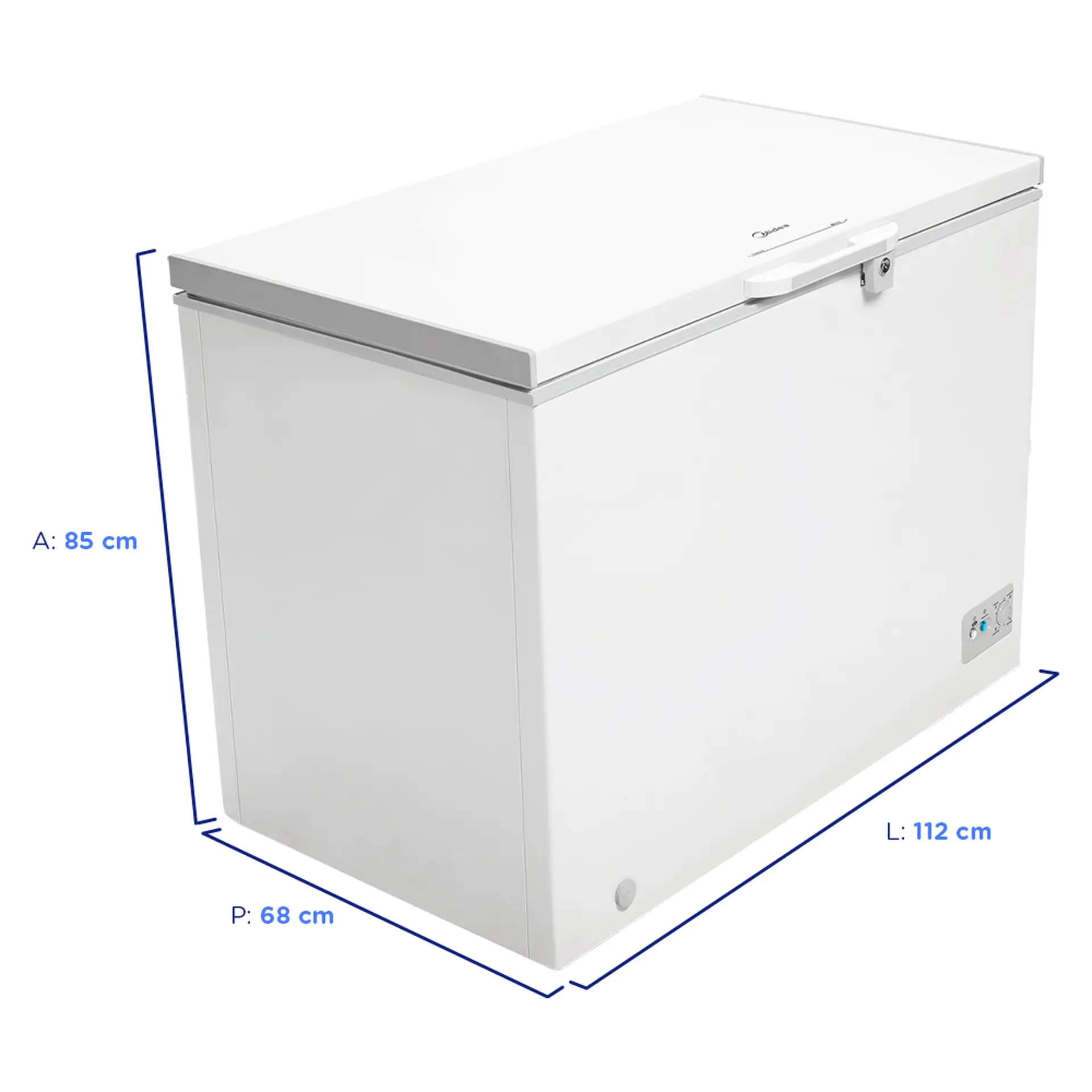 Freezer Midea 295L 1 Porta Horizontal Degelo Manual RCFA3 - Branco - 220 Volts