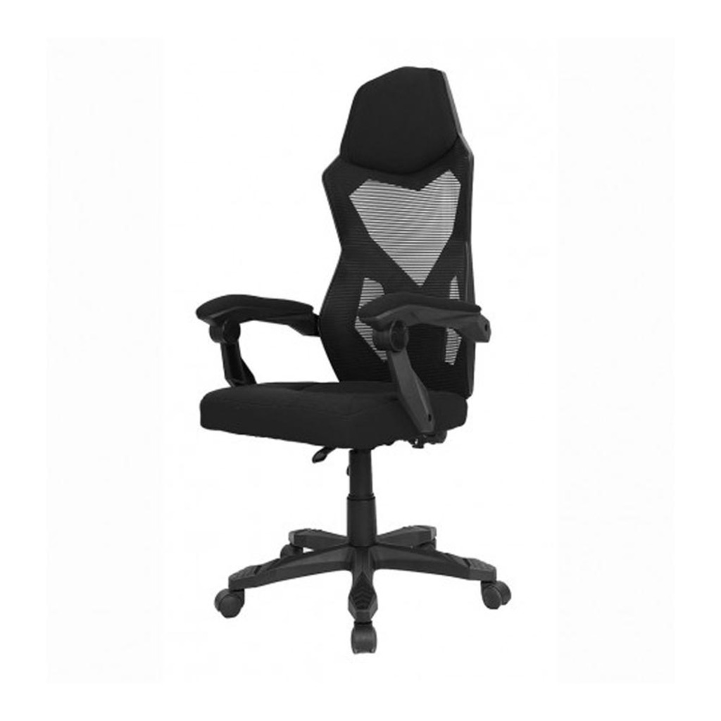 Cadeira Giratória com Braço Estofada Tela Mesh Preto Relax Multi - GA211