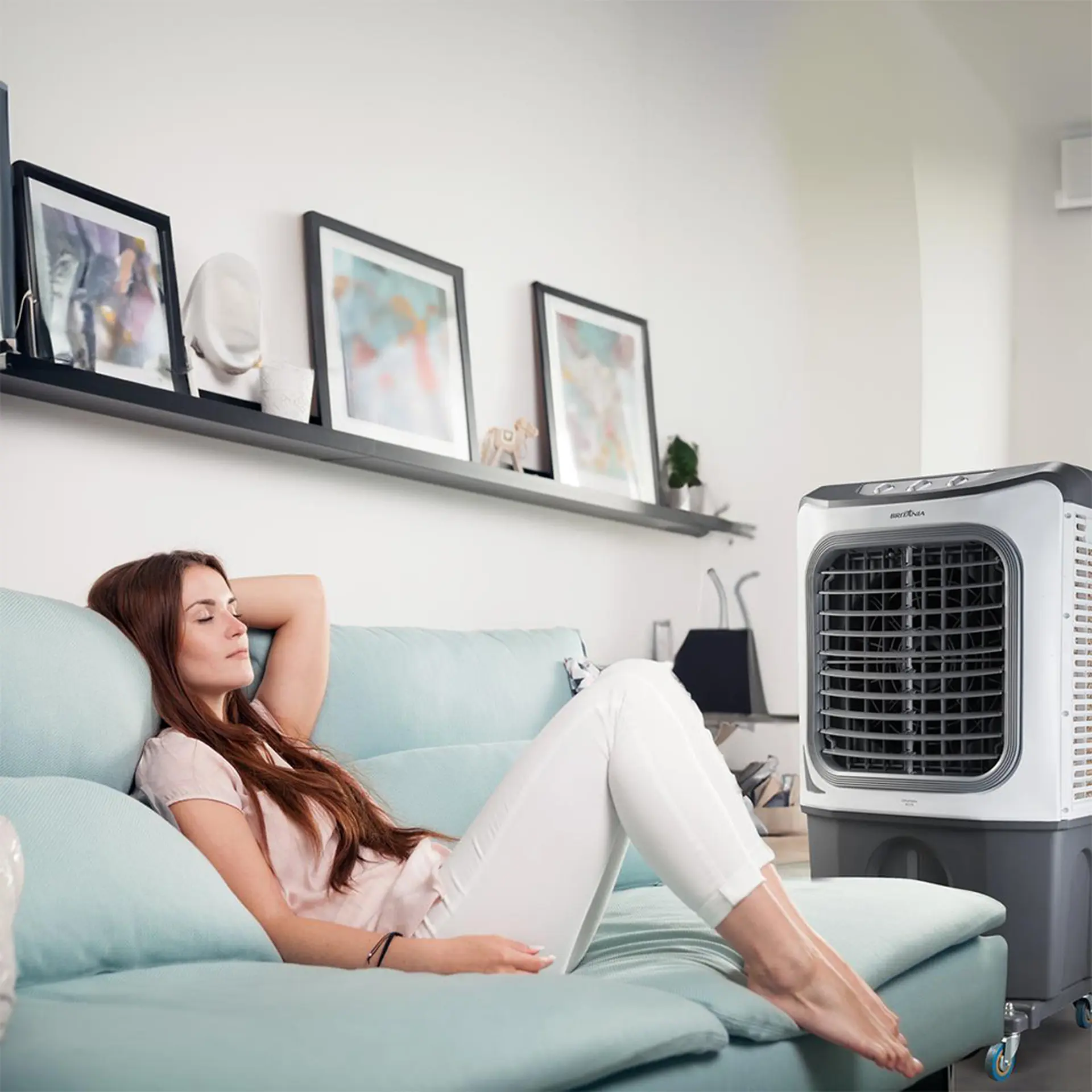 Climatizador de Ar Britânia BCL70 70L 3 Velocidades - Branco/Cinza - 110 Volts