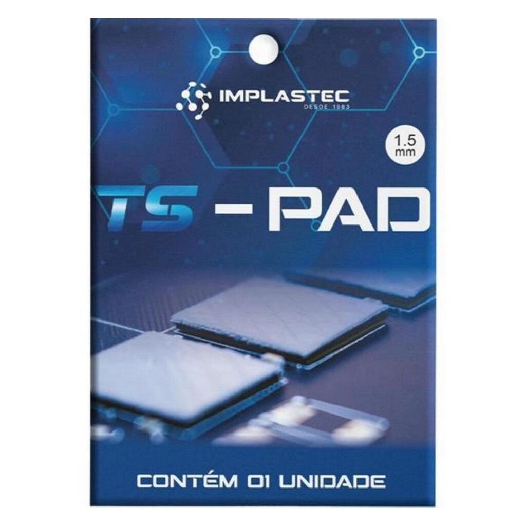 Thermal Pad Almofada Térmica Ts Pad 100x100 x 1.5mm 12.8W/m.K - Implastec  PATSPAD15
