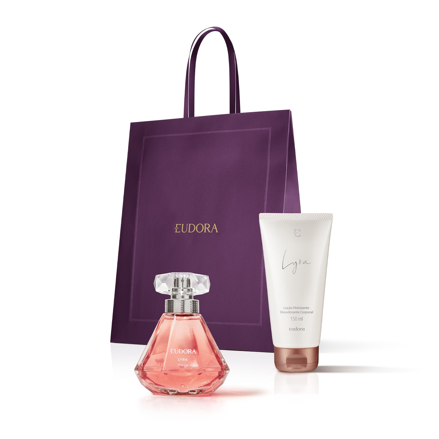 Combo Presente Lyra: Desodorante Colônia 75ml + Loção Corporal 150ml + Sacola