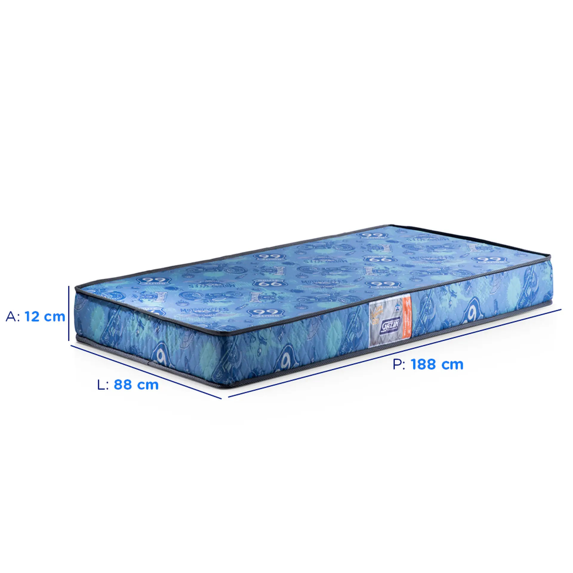 Kit Cama Solteiro Gelius F1 90cm + Colchão Gazin Supreme D20