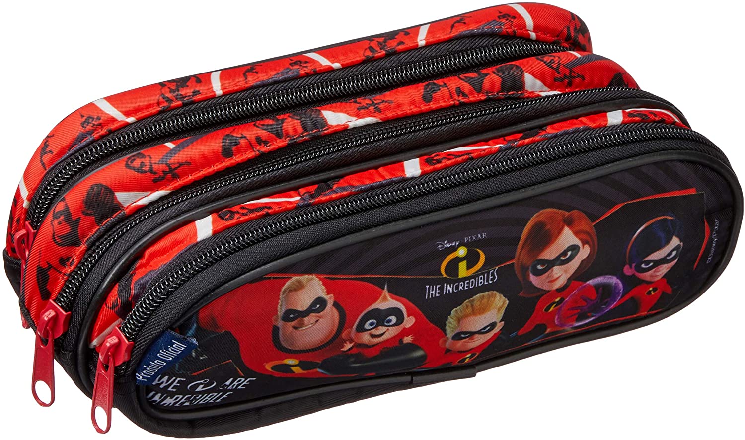 Estojo Escolar Dermiwil Soft Grande Os Incríveis 3 Divisórias