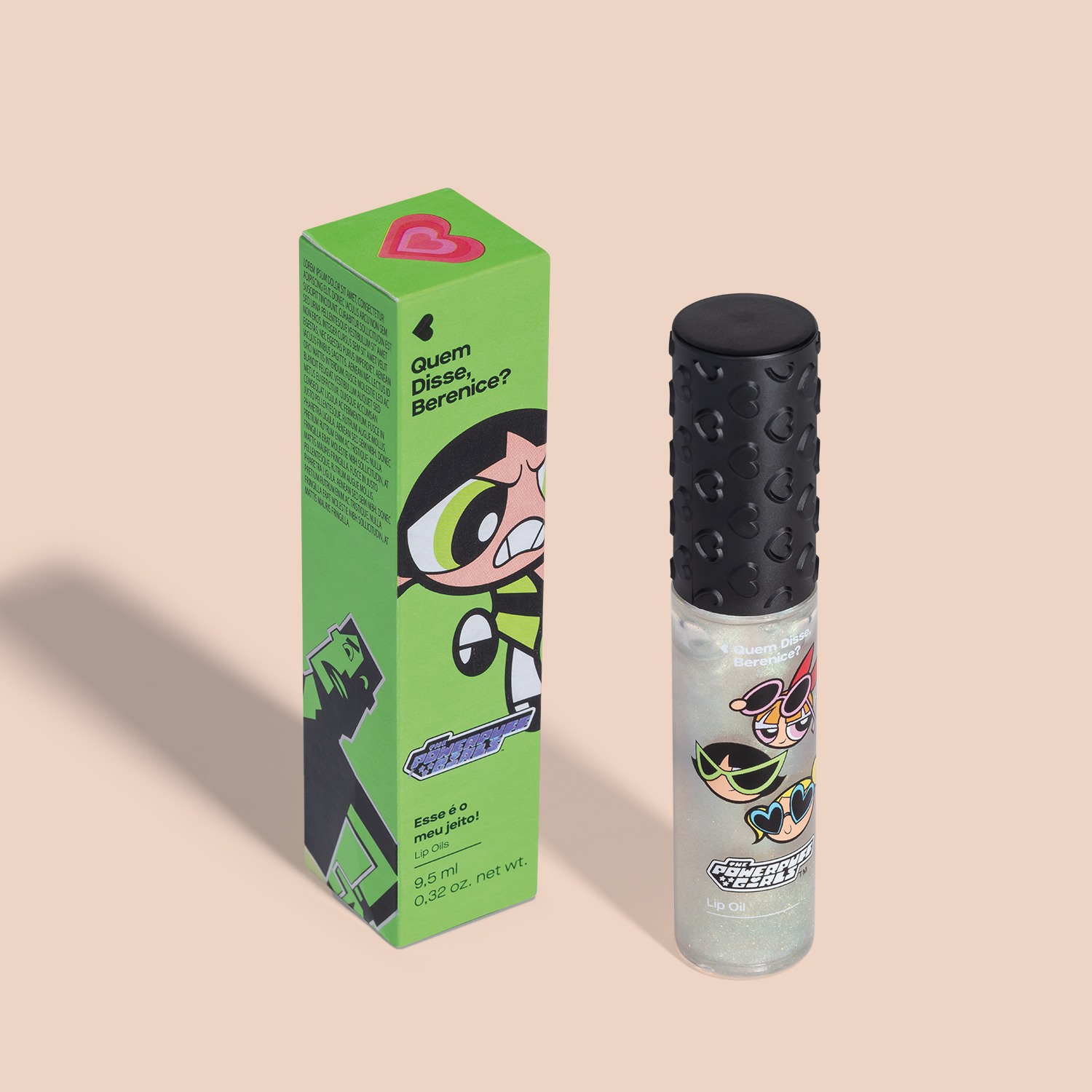 Lip Oil Translúcido É O Meu Jeito Skin. q QDB As Meninas Super Poderosas 9,5ml