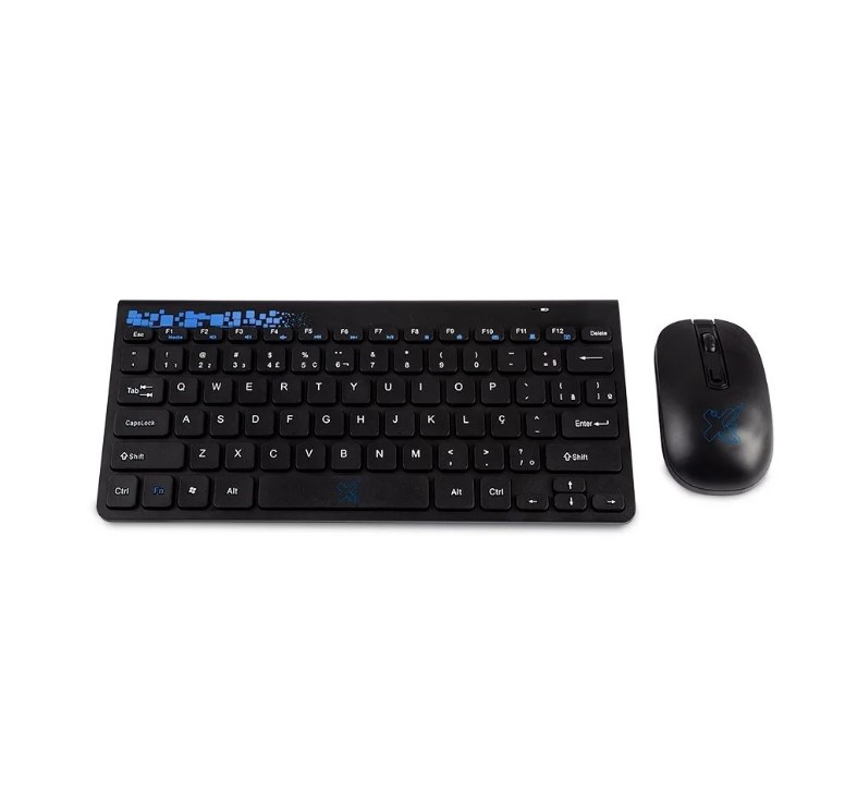 Kit Freestyle Teclado e Mouse Maxprint sem Fio Azul/Preto
