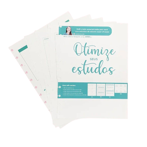 Refil para Caderno Inteligente Grande 42 Folhas de Estudo