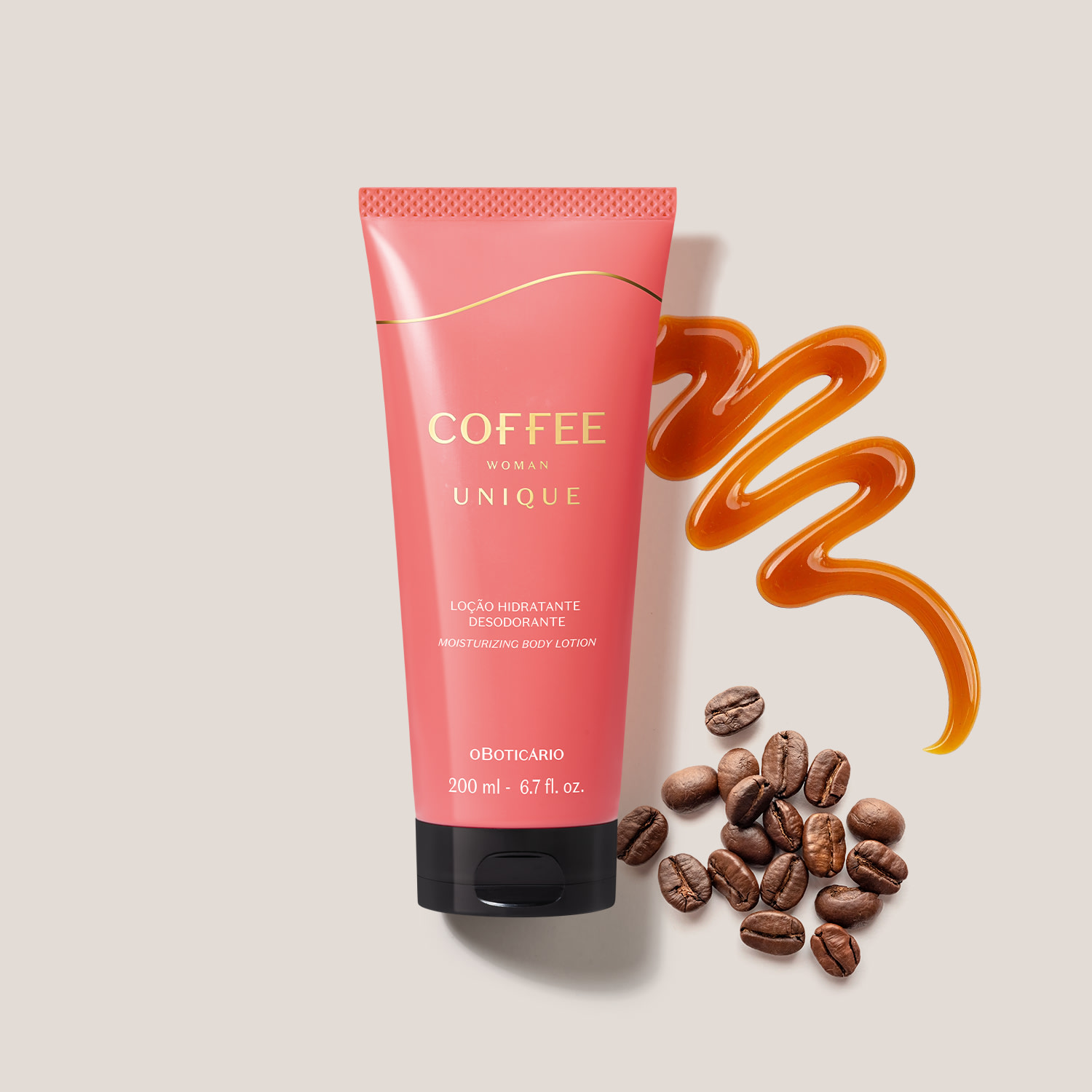 Loção Hidratante Desodorante Corporal Coffee Woman Unique Floriental Gourmand 200ml