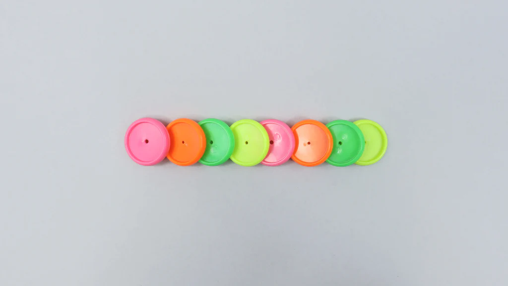 Disco para Caderno Inteligente 12 Discos Grande 31mm com Elástico Neon Glow