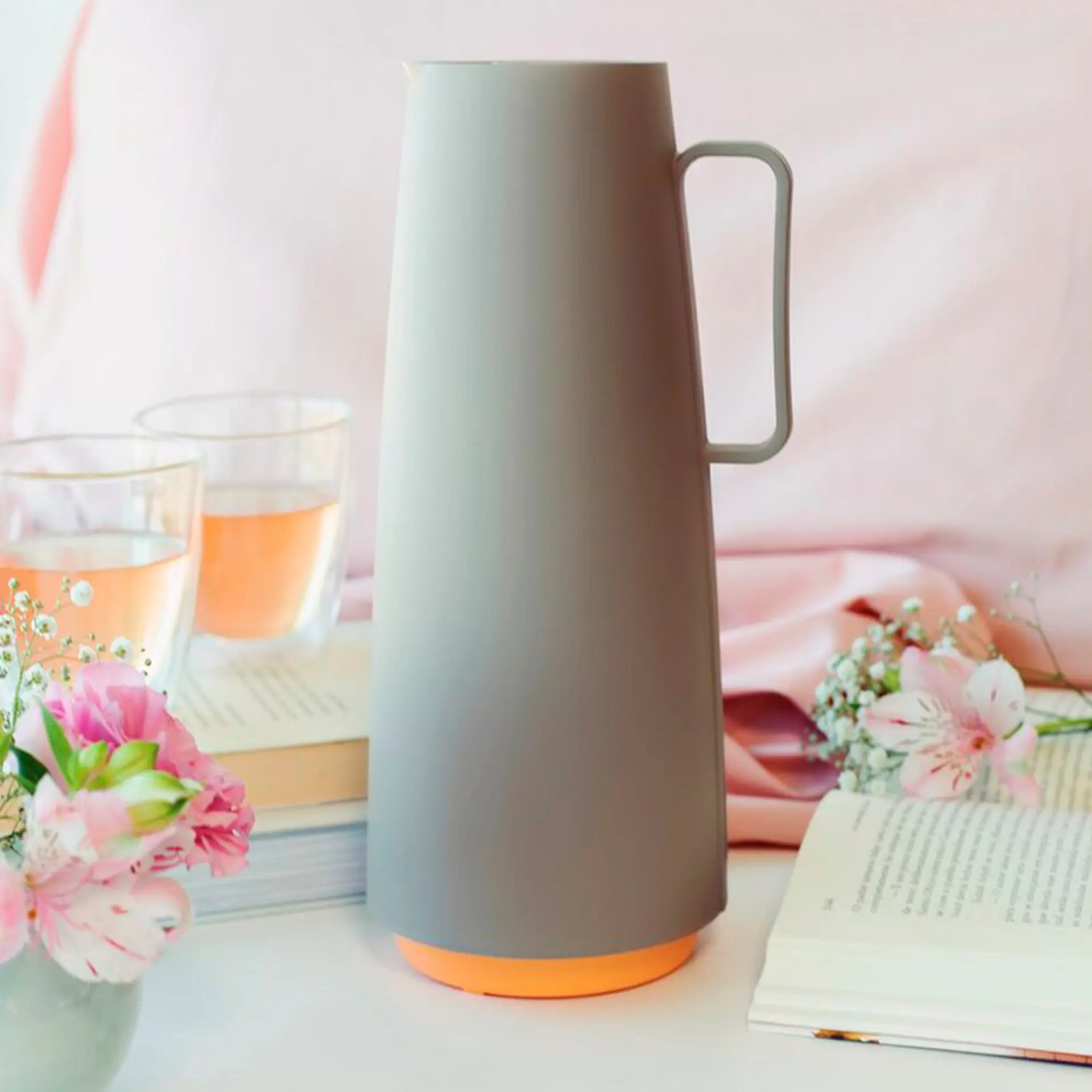 Bule Térmico Tramontina Exata 1L Rolha Ampola de Vidro e Polipropileno - Bege