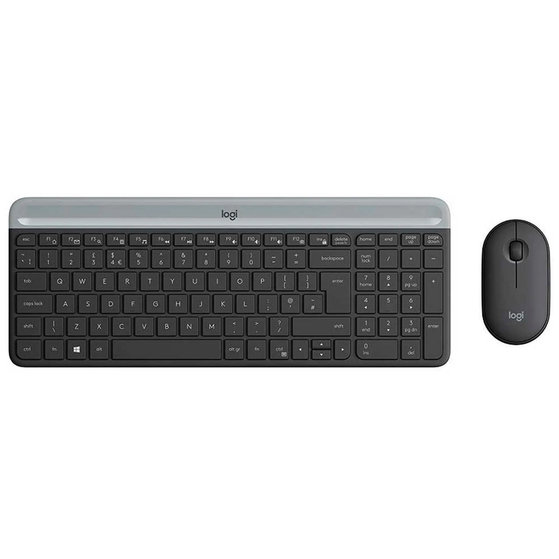 Kit teclado + Mouse sem Fio Wireless Nano USB Logitech MK470 - Preto