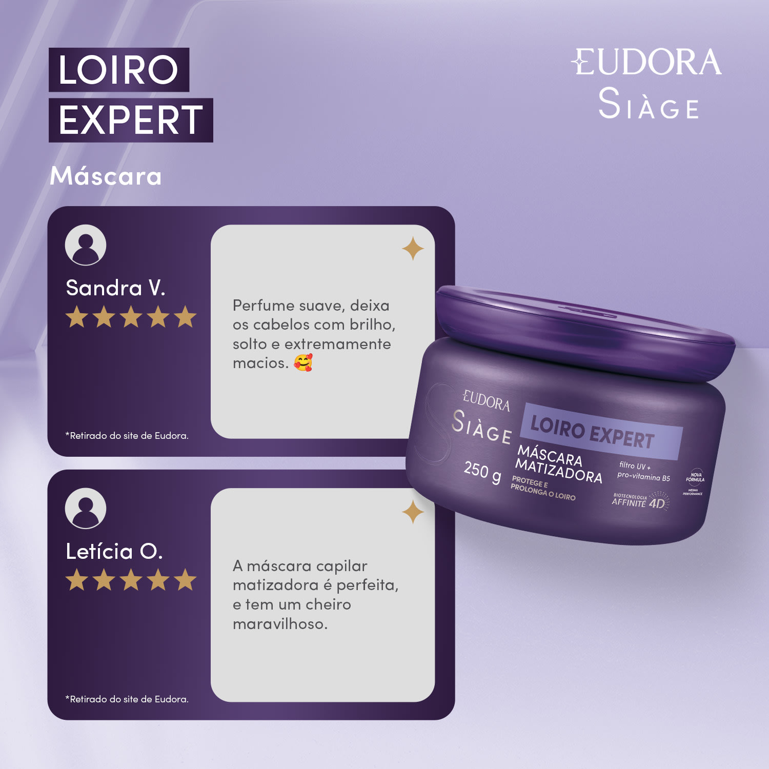 Máscara Capilar Matizadora Siàge Loiro Expert 250g