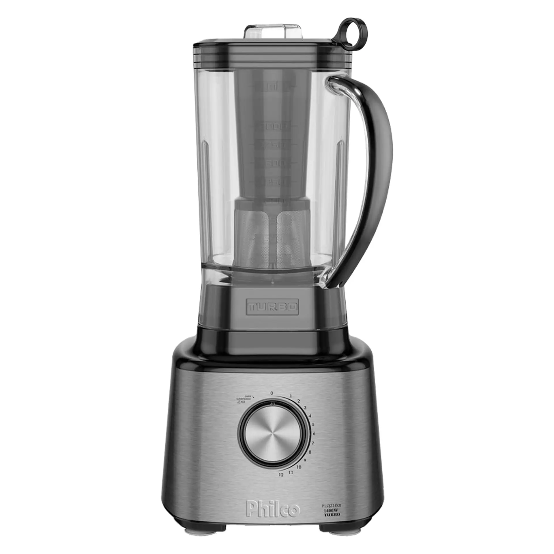 Liquidificador Philco PLQ2100PI 3L 12 Velocidades 1400W - Preto/Inox - 110 Volts