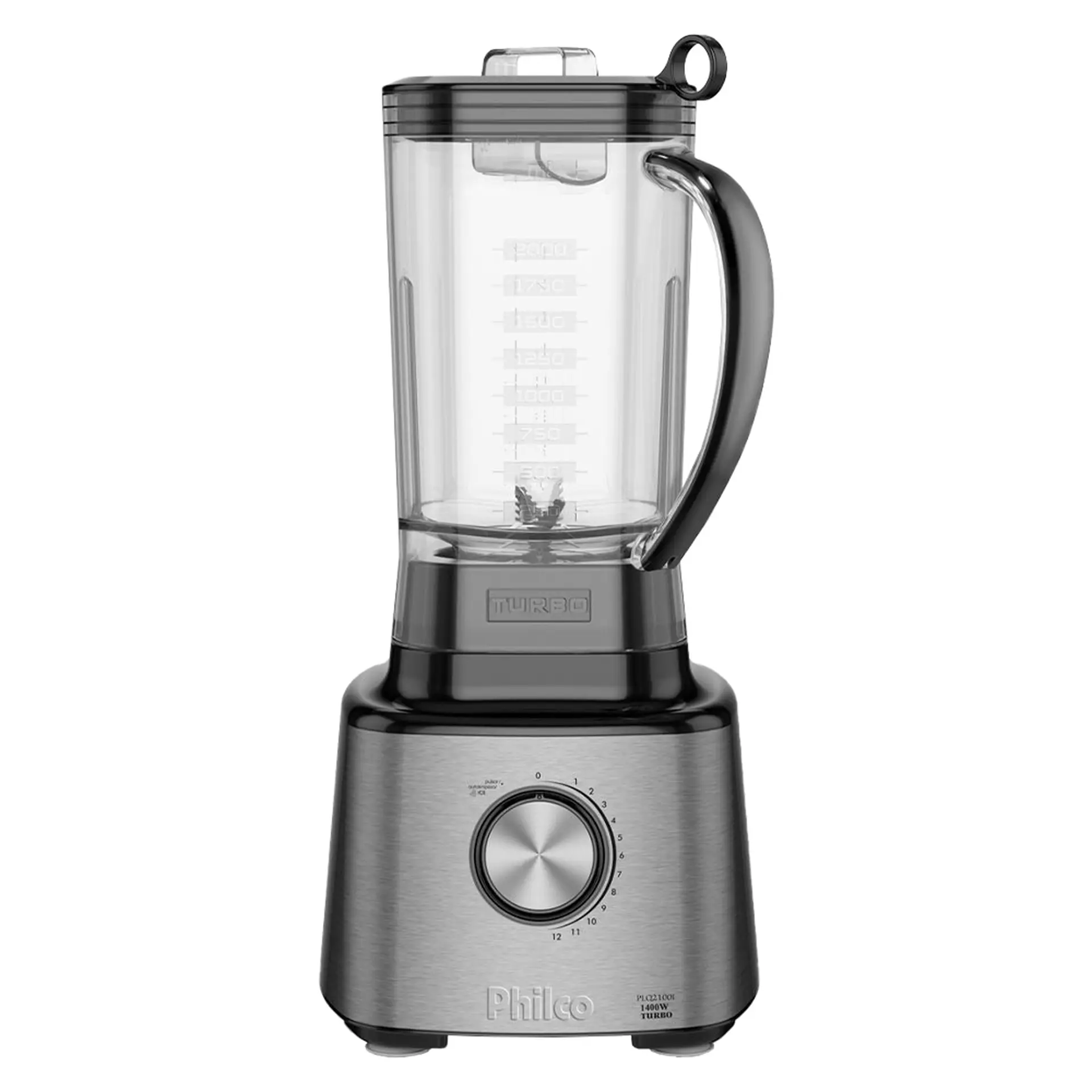 Liquidificador Philco PLQ2100PI 3L 12 Velocidades 1400W - Preto/Inox - 110 Volts