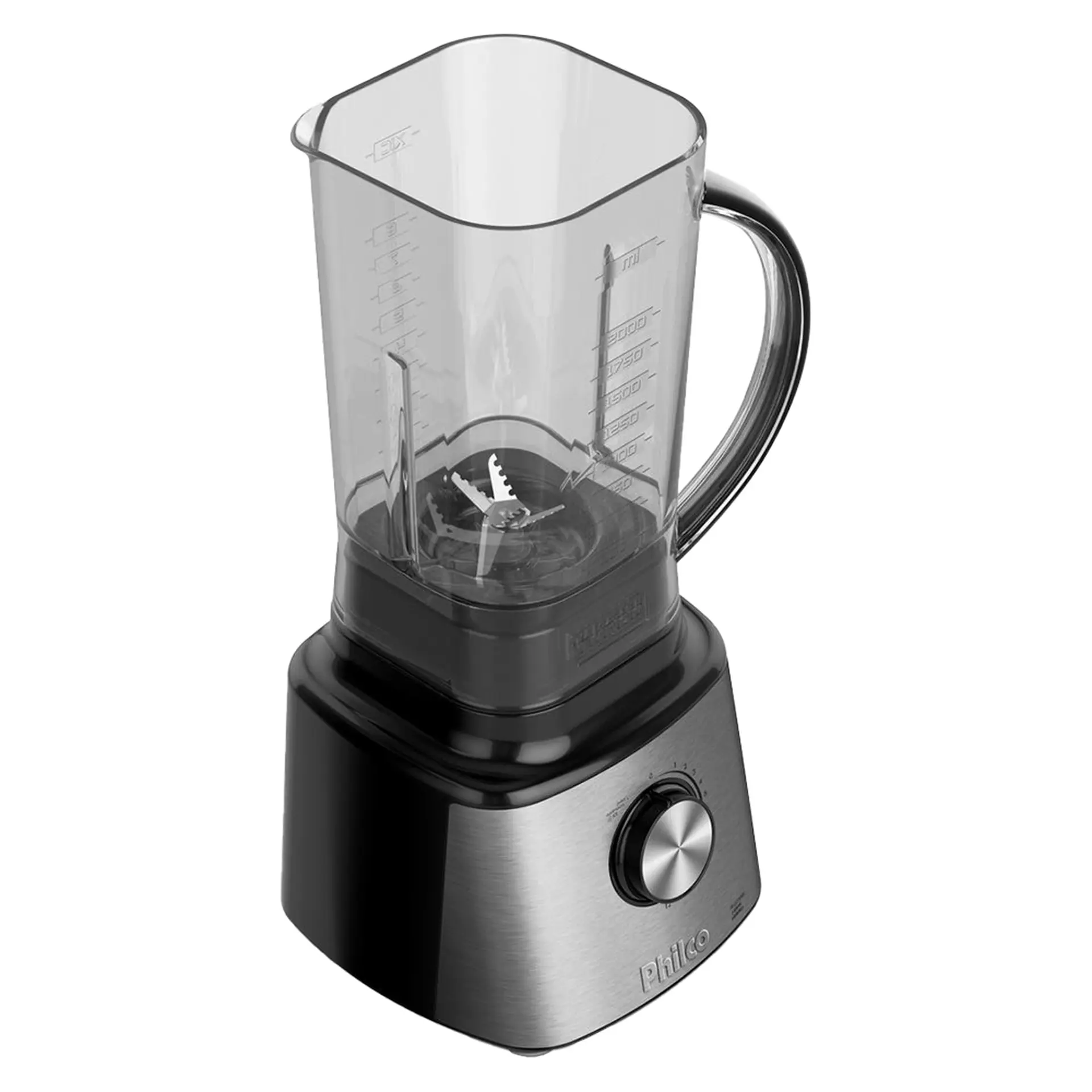 Liquidificador Philco PLQ2100PI 3L 12 Velocidades 1400W - Preto/Inox - 110 Volts