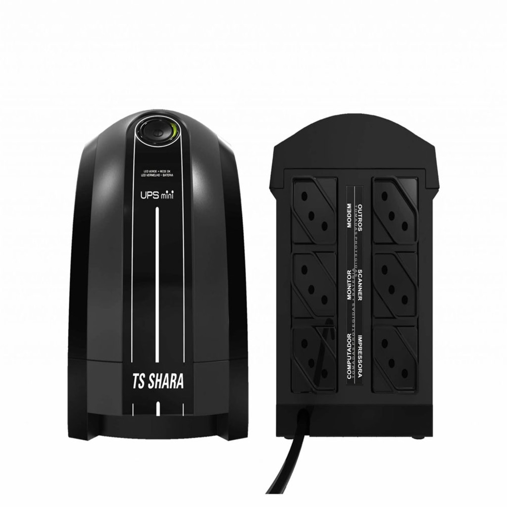 No-Break TS Shara 600VA Entrada 115V Saída 115V 1 Bateria 6 Tomadas - 4004
