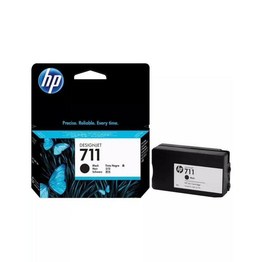 Cartucho de Tinta HP 711 Preto Original - CZ129A - 38 ml para T520, T120, T130