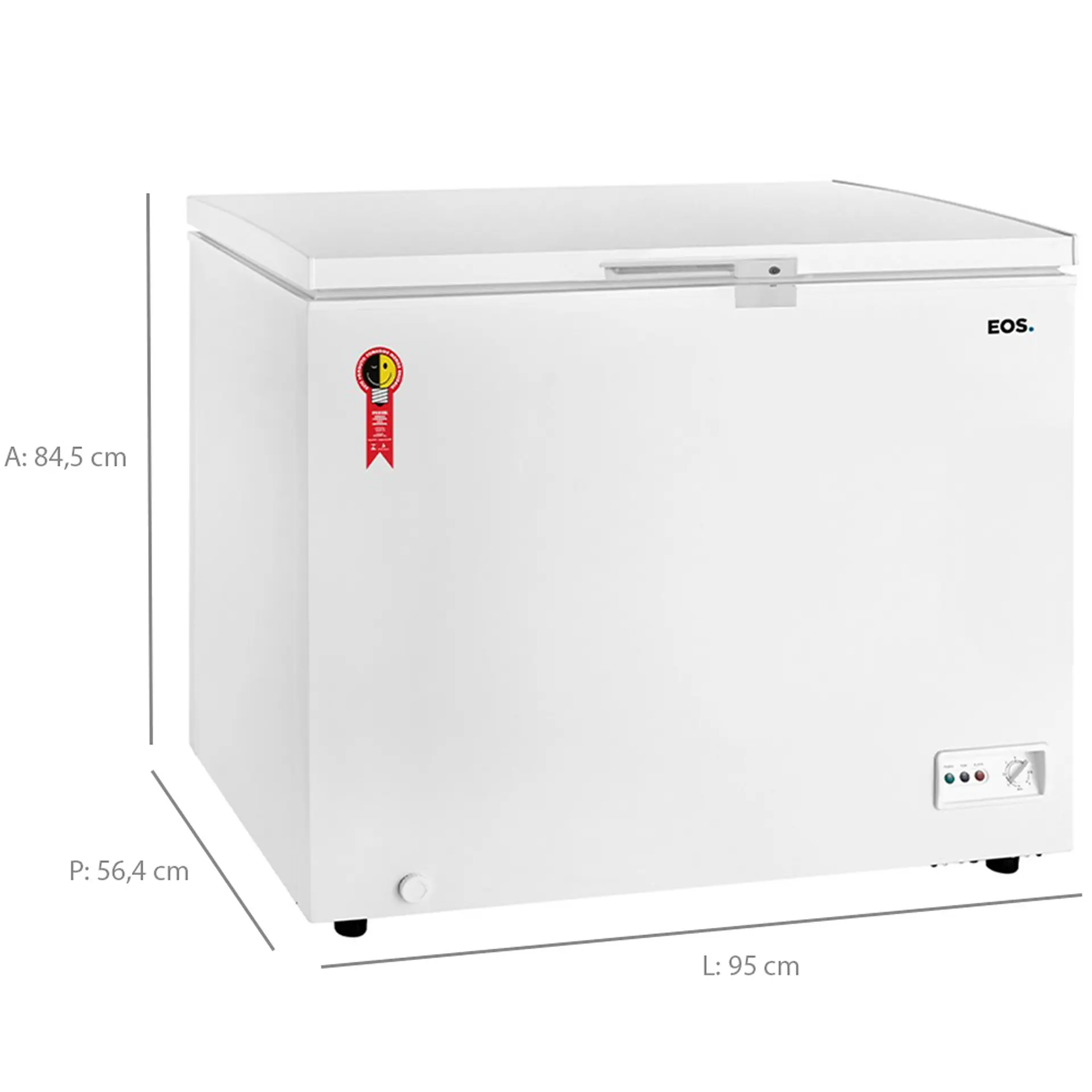 Freezer EOS 192L 1 Porta Horizontal Eco Gelo EFH250X Degelo Manual B15916 - Branco - 110 Volts