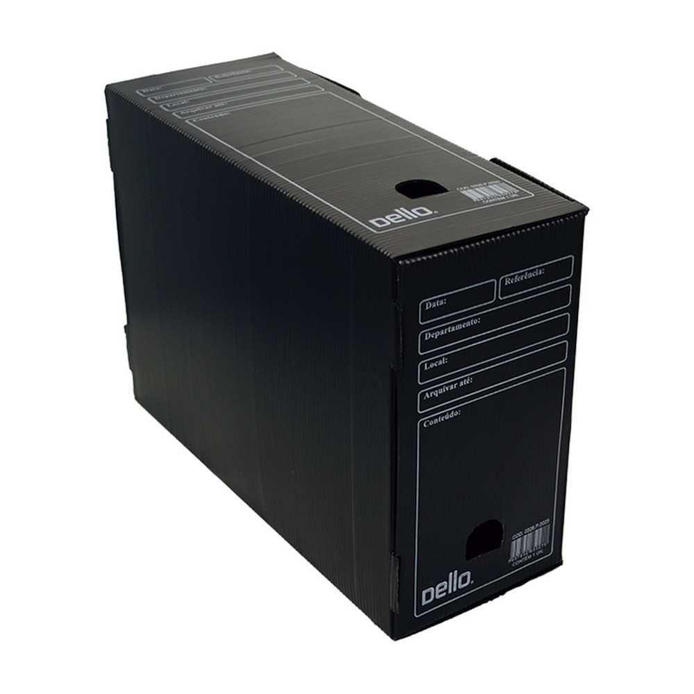 Arquivo Morto Dello 36x25x13,5 Preto Unitário 0326P0025