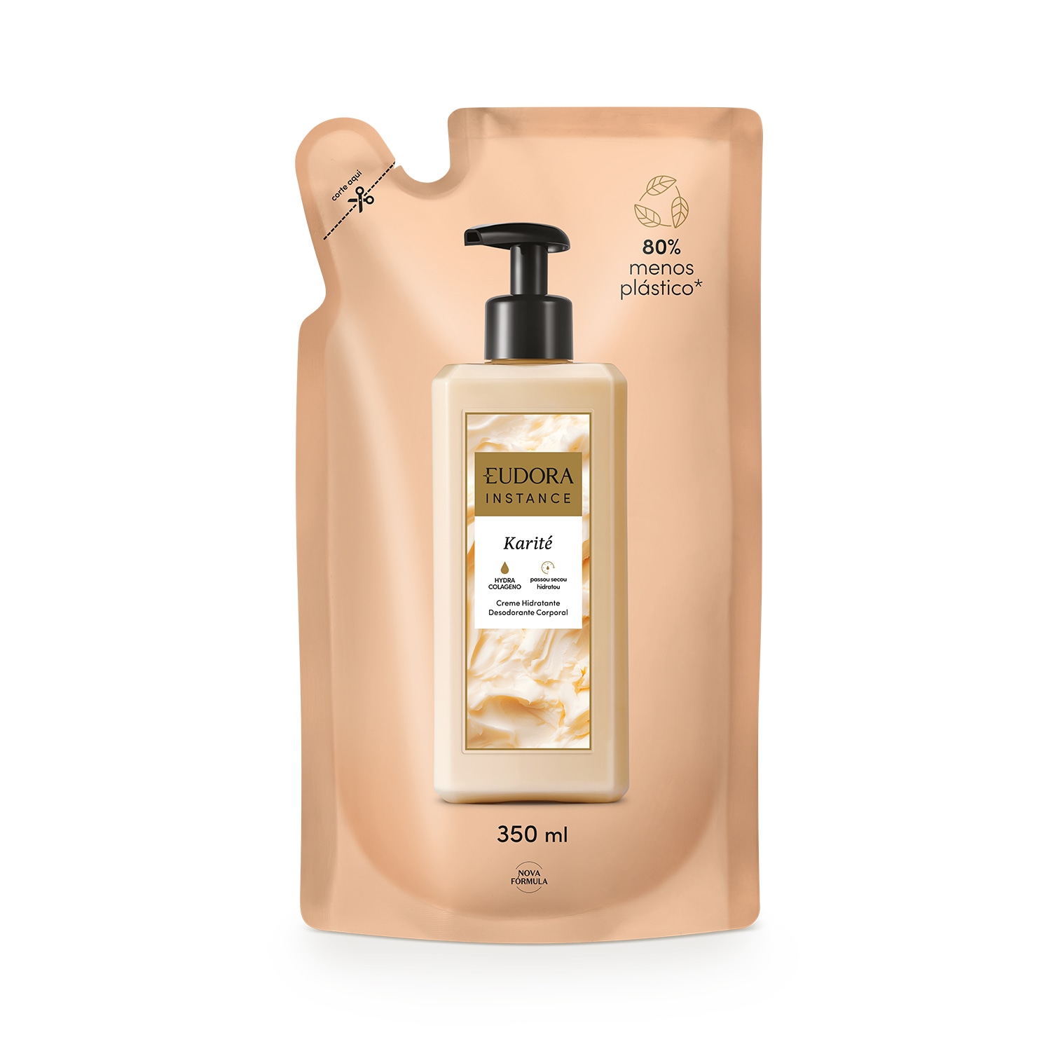 Refil Creme Hidratante Desodorante Corporal Instance Karité 350ml