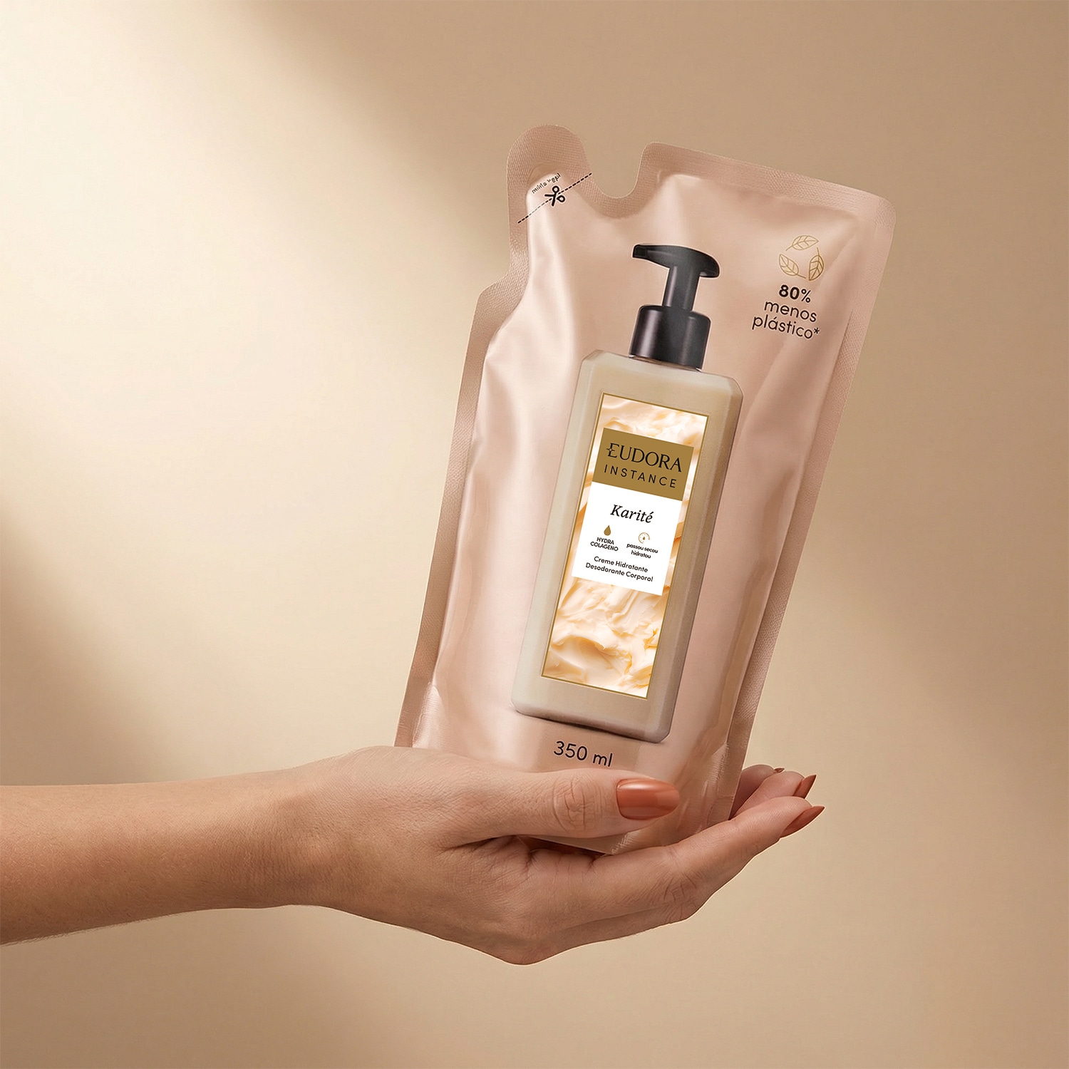 Refil Creme Hidratante Desodorante Corporal Instance Karité 350ml