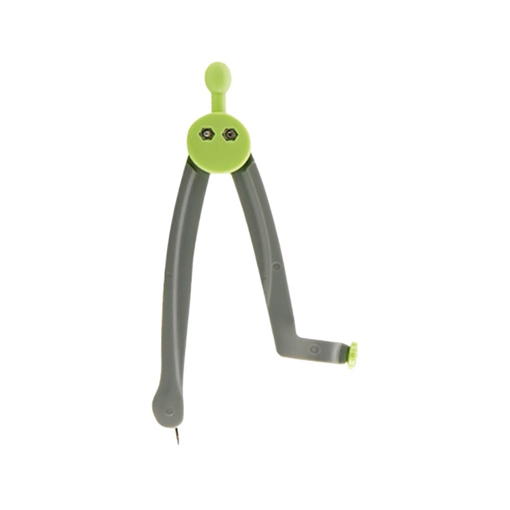 Compasso Escolar Plástico Verde BRW - Unitário - CP1001