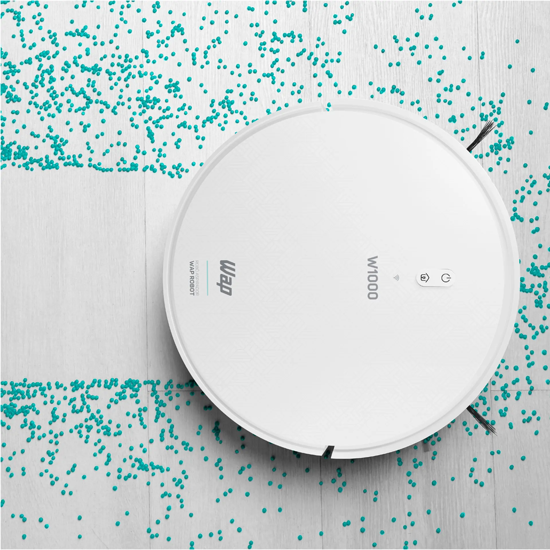 Aspirador de Pó e Água Robô Inteligente W1000 Wap - Branco - Bivolt