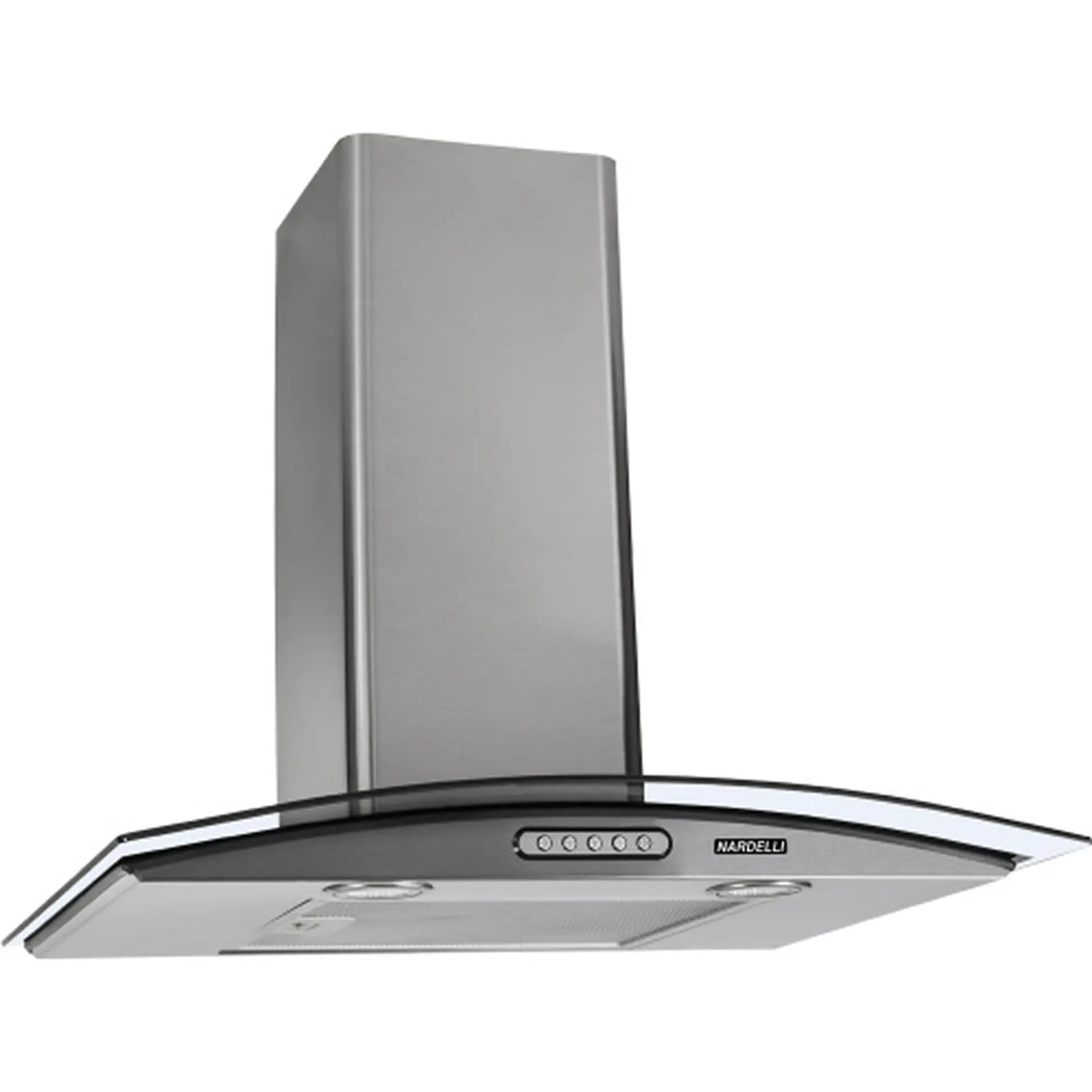Coifa de Parede Nardelli Slim 60cm 4 Bocas Vidro Curva - Inox - 110 Volts