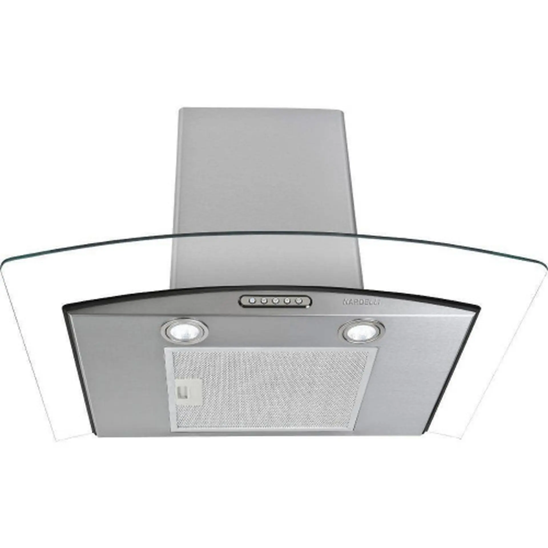Coifa de Parede Nardelli Slim 60cm 4 Bocas Vidro Curva - Inox - 110 Volts