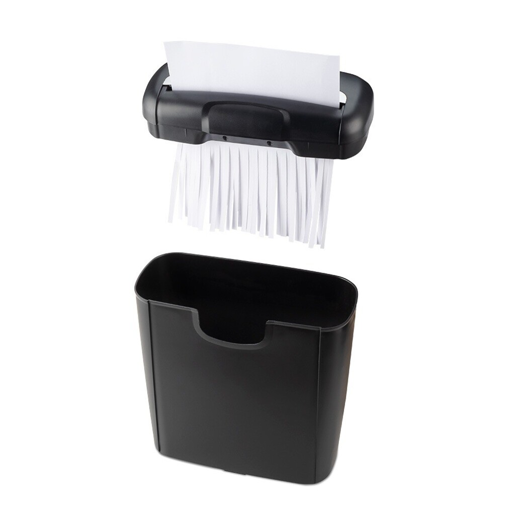 Fragmentadora de Papel 6 Folhas em Tiras 127V Preto Cesto 10L - OF009