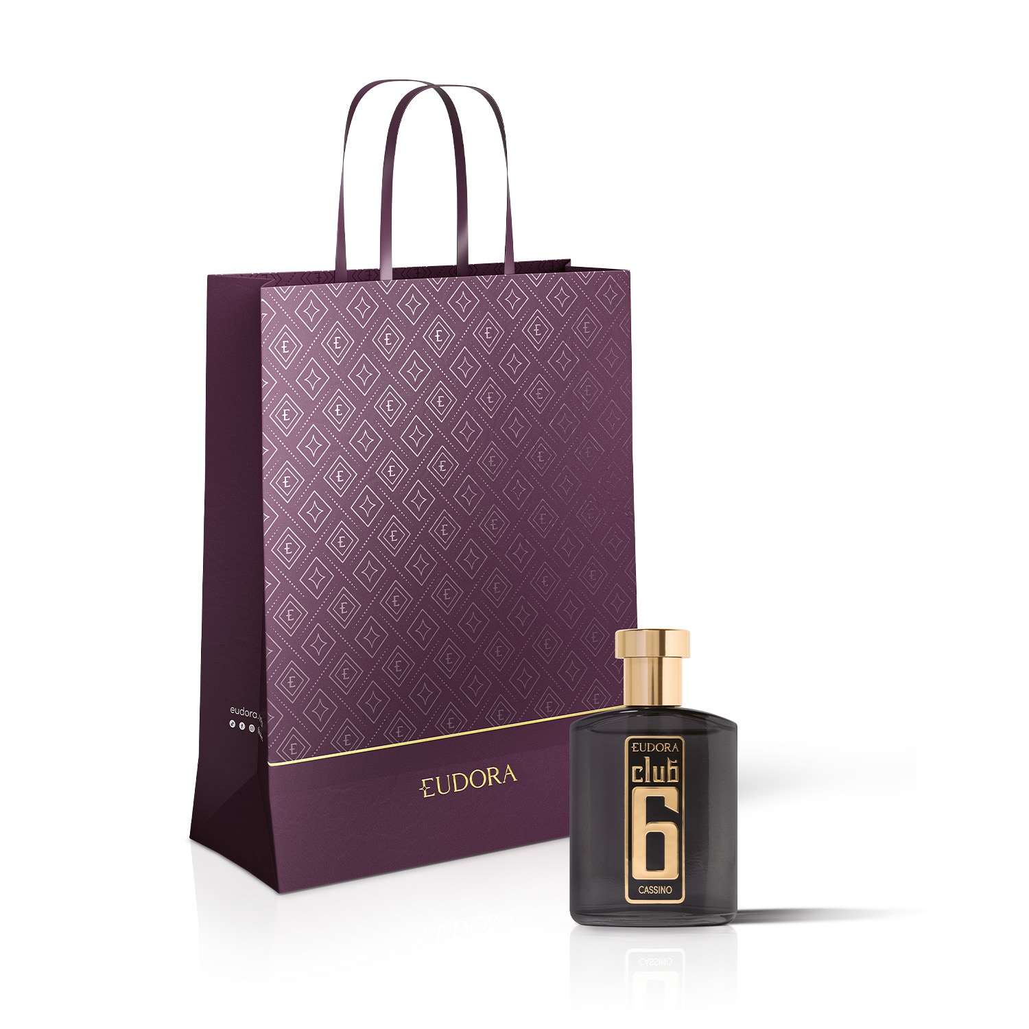 Combo Desodorante Colônia Club 6 Cassino 95ml + Sacola M