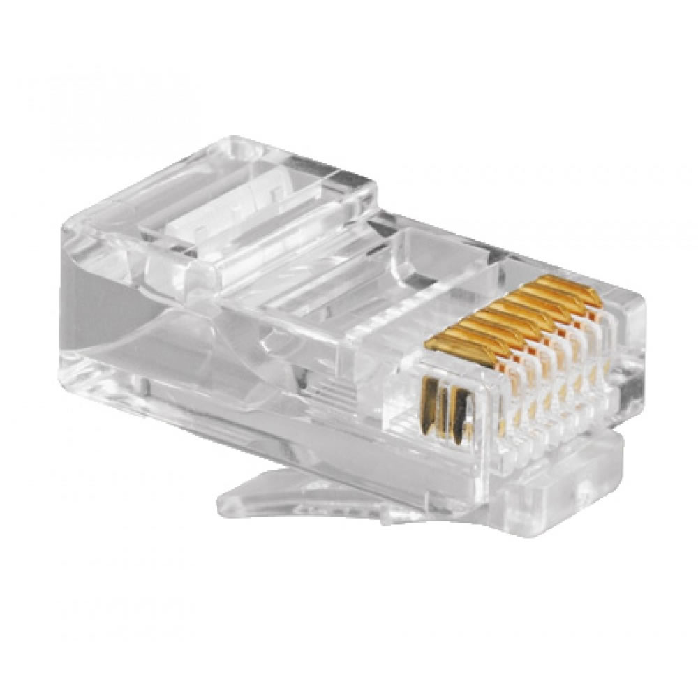 Conector RJ45 5+ Macho 8 x 8 Cat.5e 100 Unidades 0620045