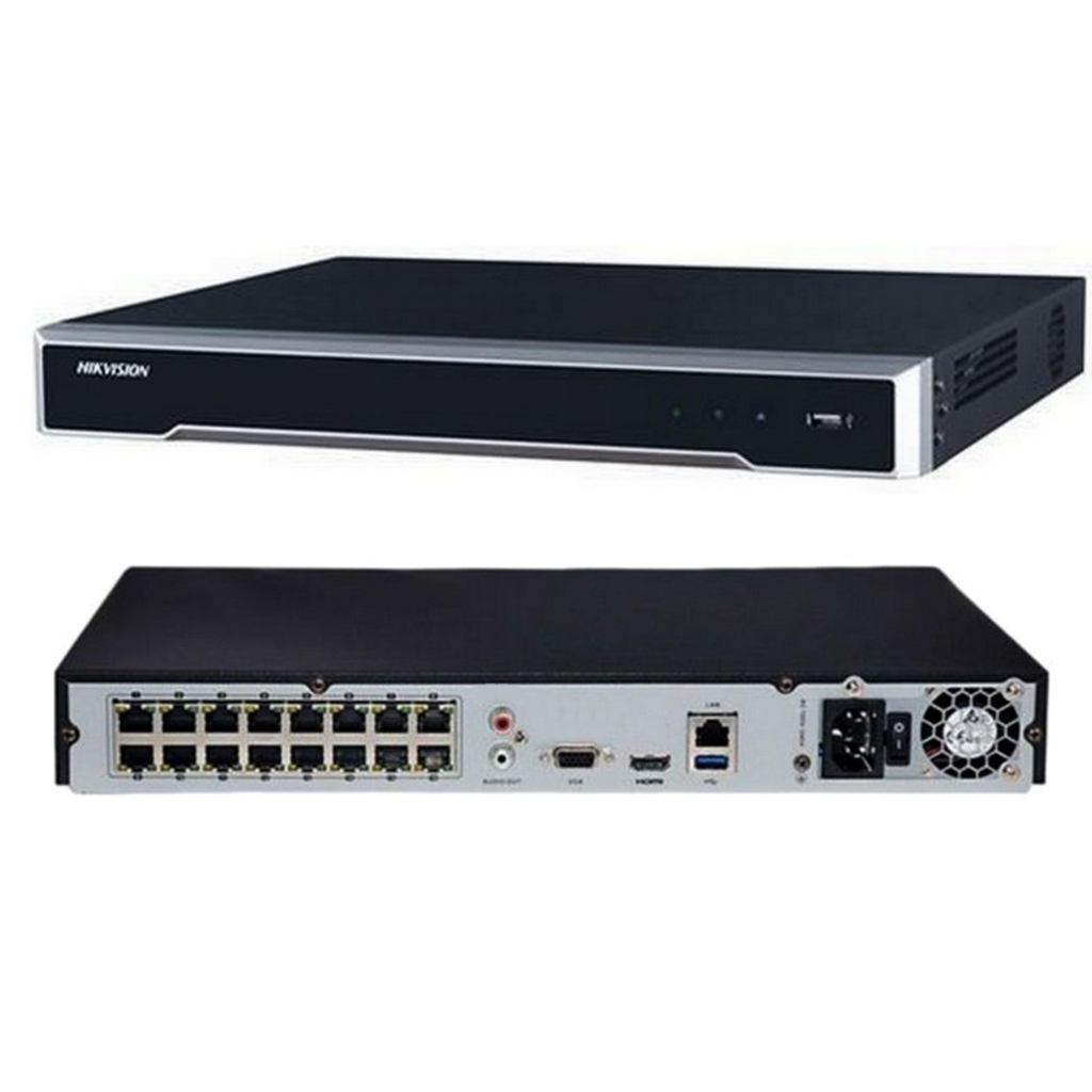 NVR Hikvision 16 Canais IP - DS-7616NI-Q2/16P(C) - 16 Portas PoE