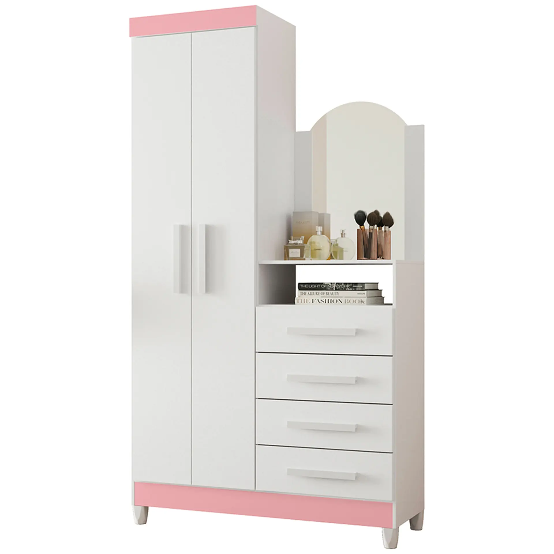 Guarda Roupa Cômoda 2 Portas 4 Gavetas New Capri Albatroz - Flex