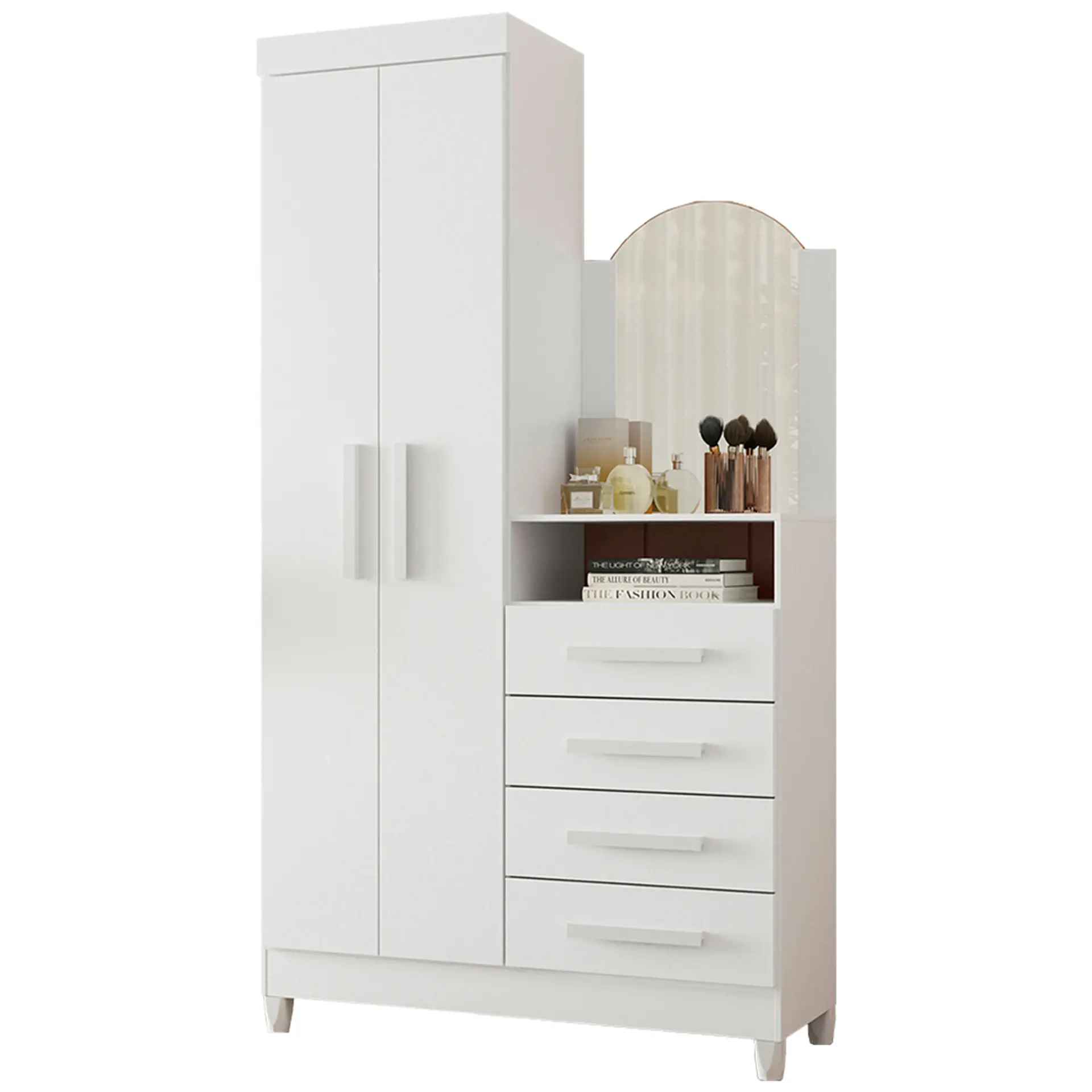 Guarda Roupa Cômoda 2 Portas 4 Gavetas New Capri Albatroz - Flex