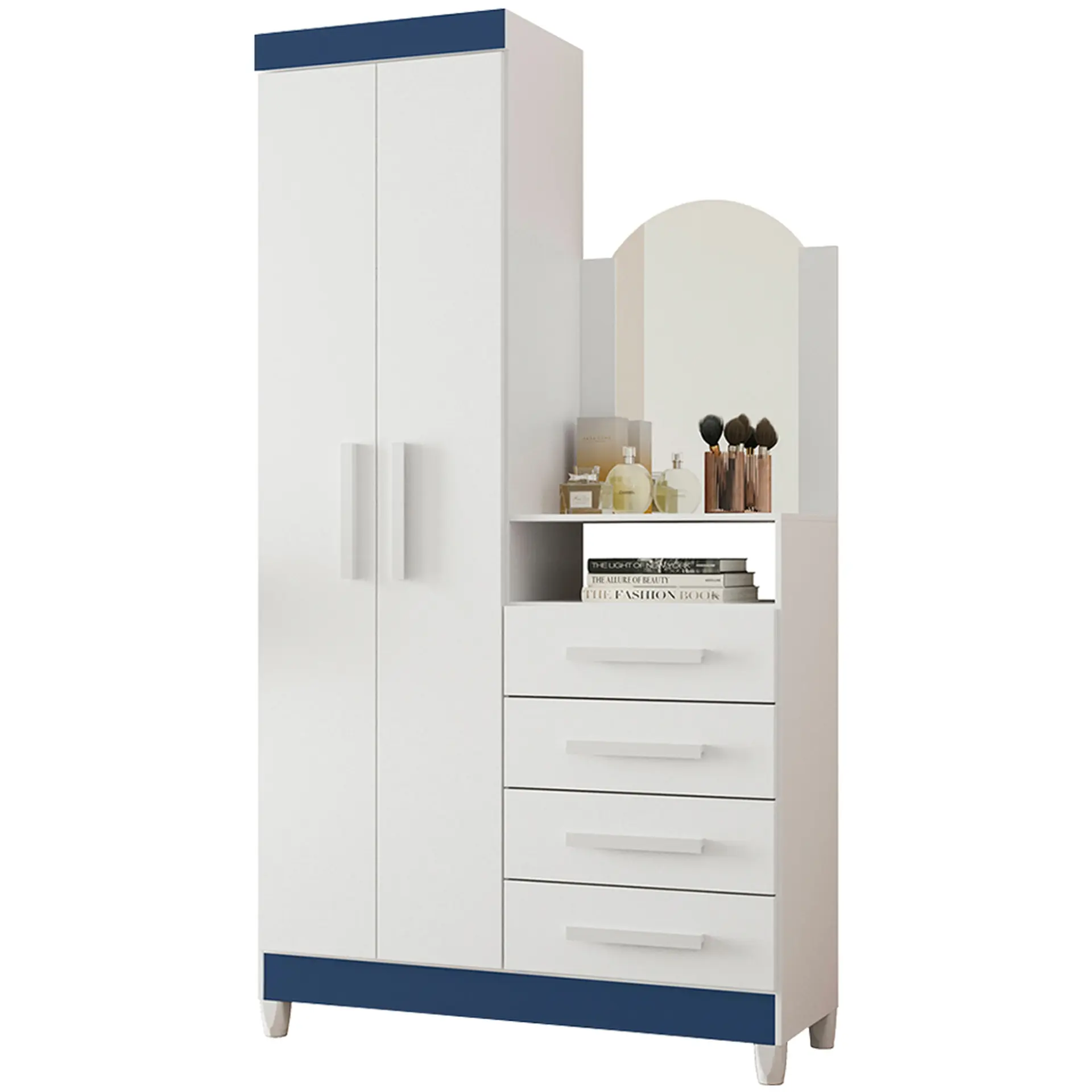 Guarda Roupa Cômoda 2 Portas 4 Gavetas New Capri Albatroz - Flex