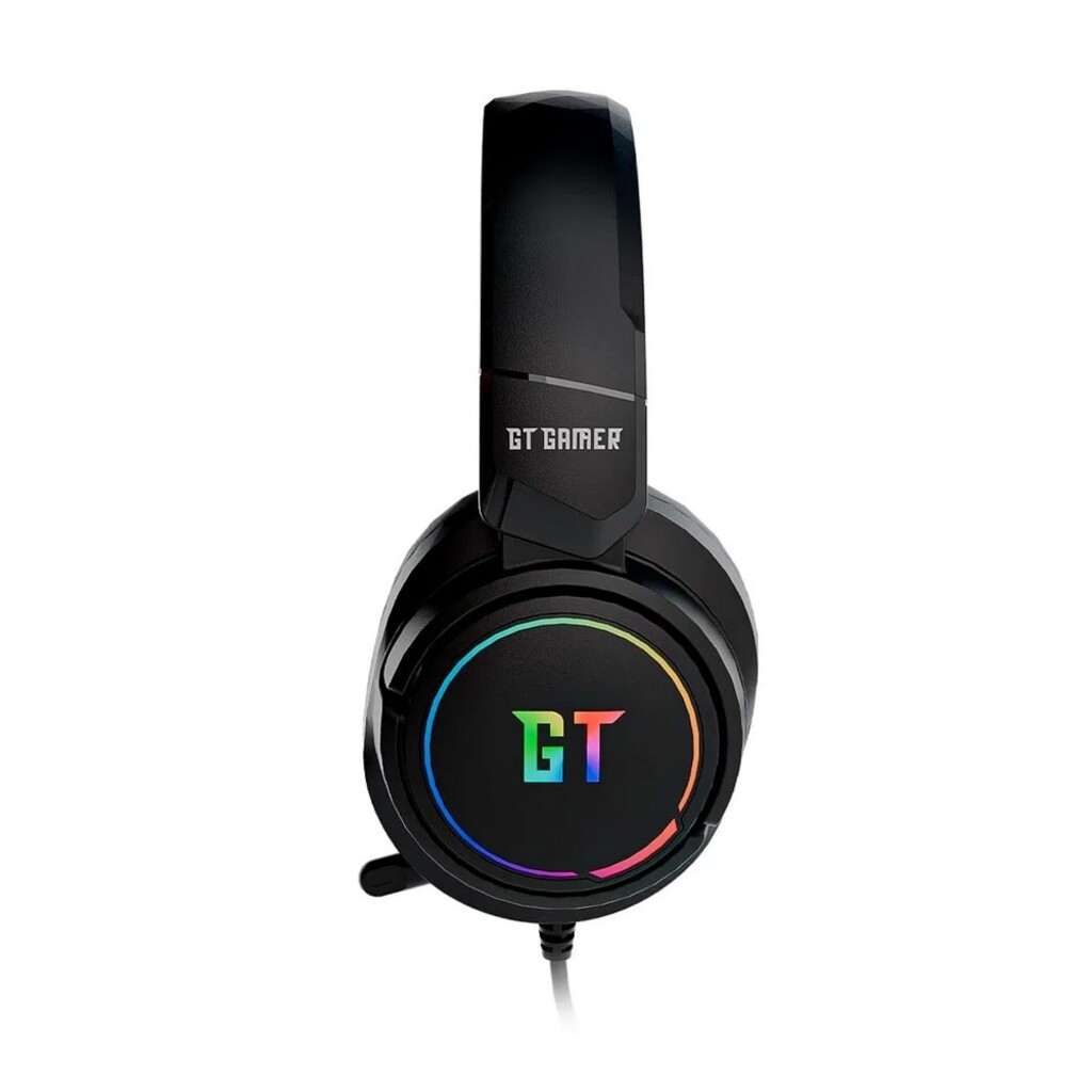 Fone de Ouvido Gamer Headset 7.1 NEBULA Goldentec Preto Conexão USB com Microfone - 60473