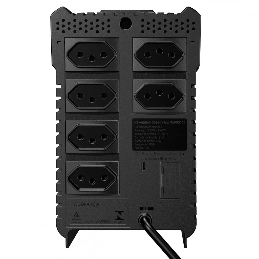 Estabilizador SMS Revolution Speedy 1000VA Entrada 115V e Saída 115V - 16621