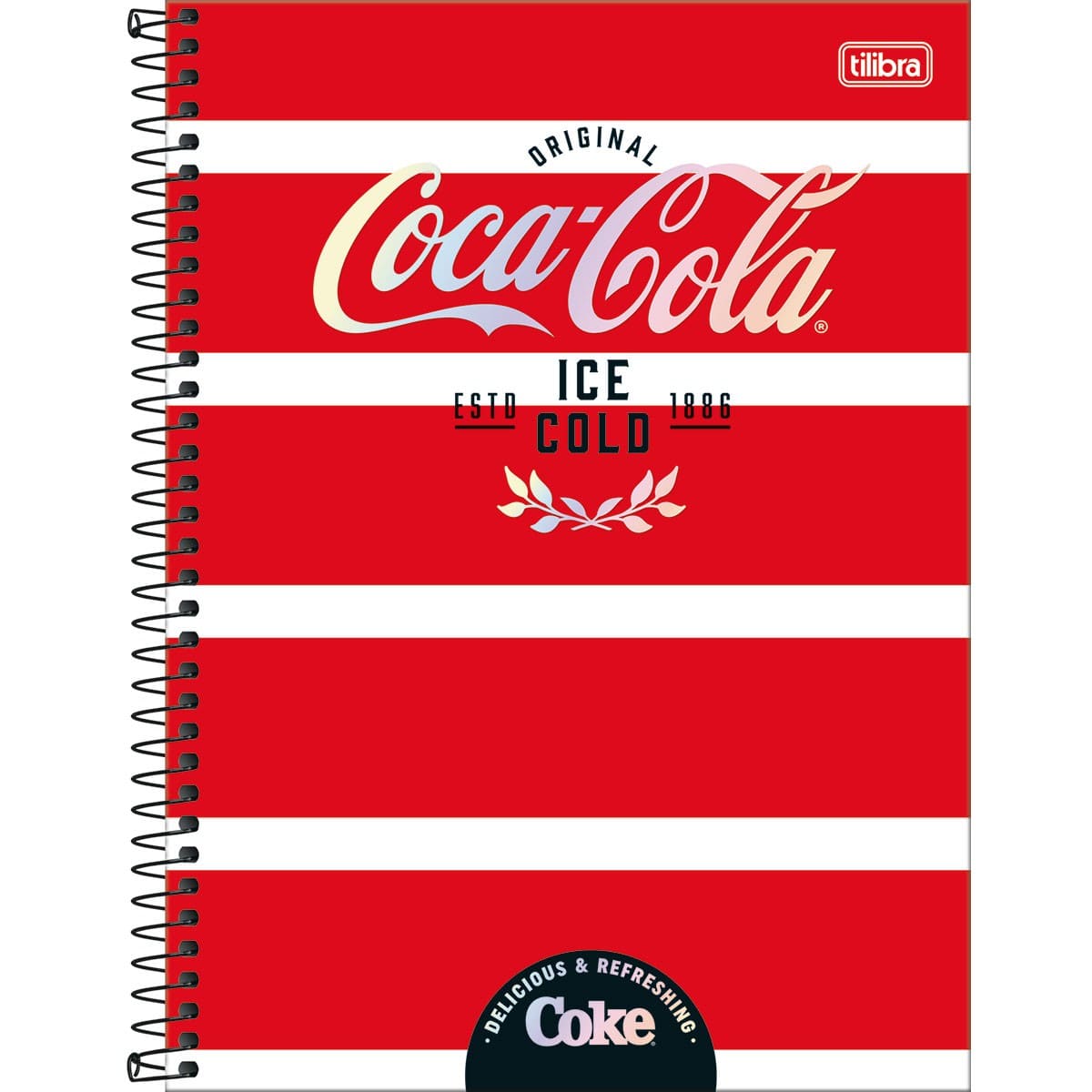 Caderno Universitário Tilibra Coca Cola 160 Folhas 10 Matérias