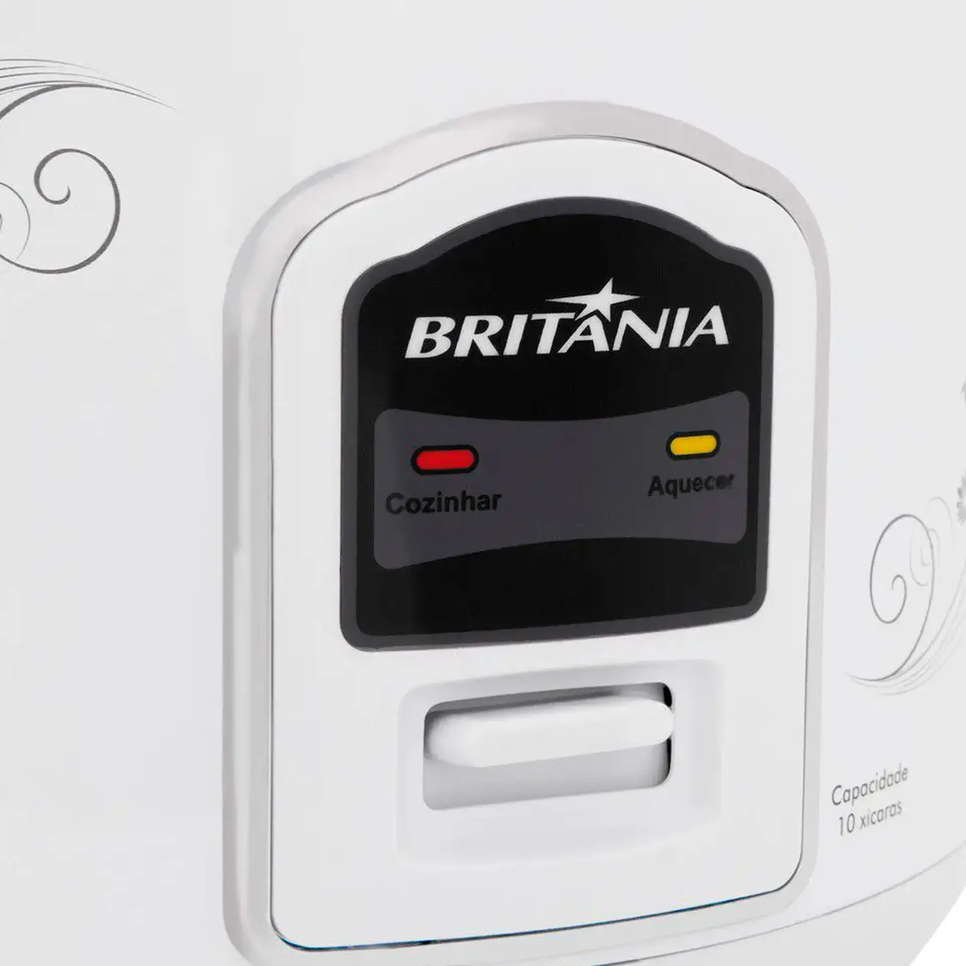 Panela Elétrica de Arroz Britânia 10 Xícaras Antiaderente PA10 - Branco - 110 Volts