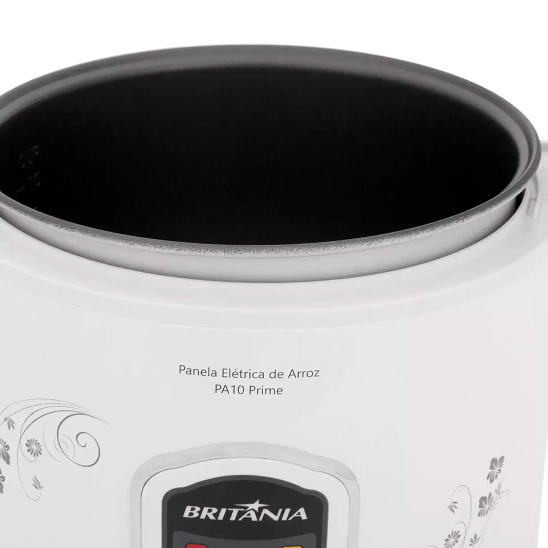 Panela Elétrica de Arroz Britânia 10 Xícaras Antiaderente PA10 - Branco - 110 Volts
