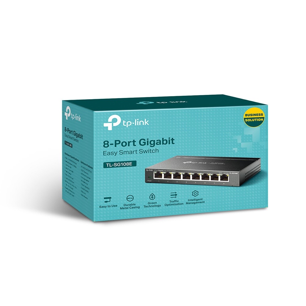 Switch Tp-Link TLSG108E 8 Portas 10/100/1000Mbps Easy Smart Switch